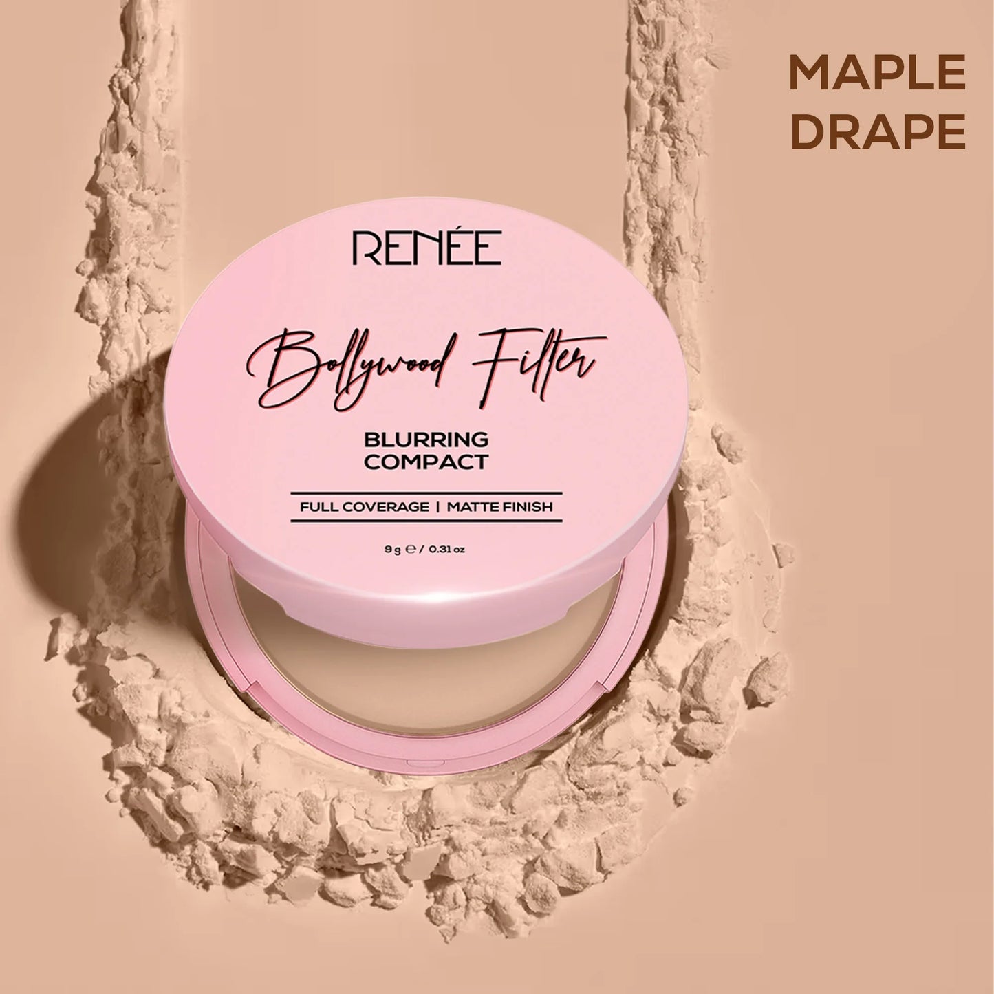 RENEE Bollywood Filter Blurring Matte Finish Compact, 9 g