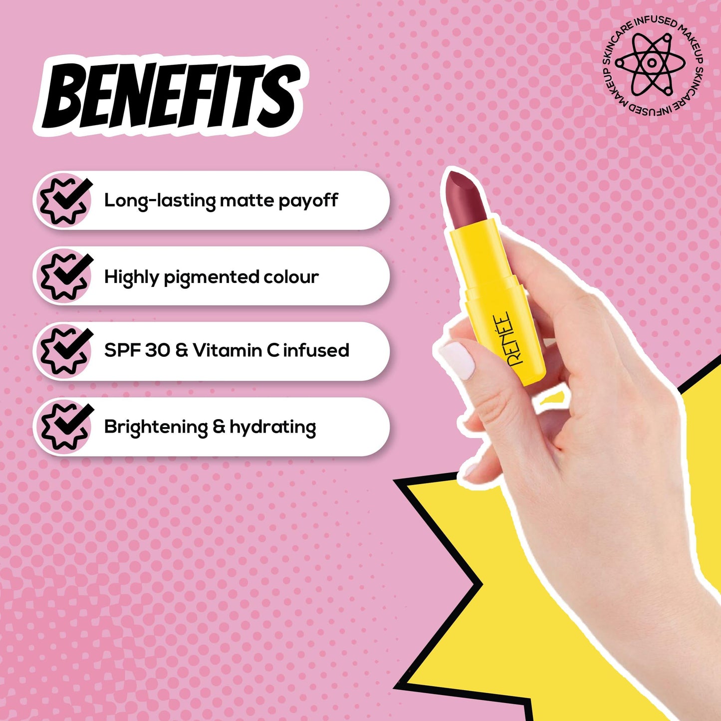 RENEE Everyday Matte Lipstick, 3 g