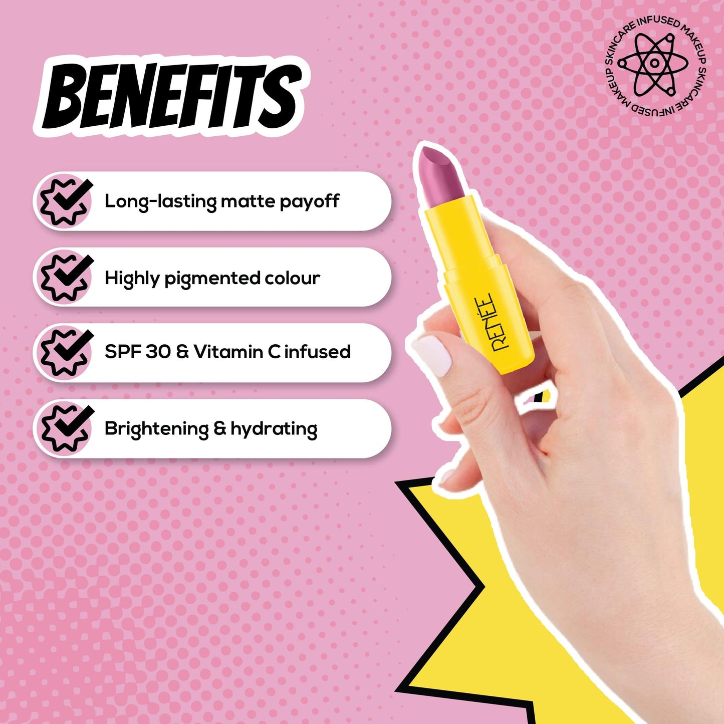 RENEE Everyday Matte Lipstick, 3 g