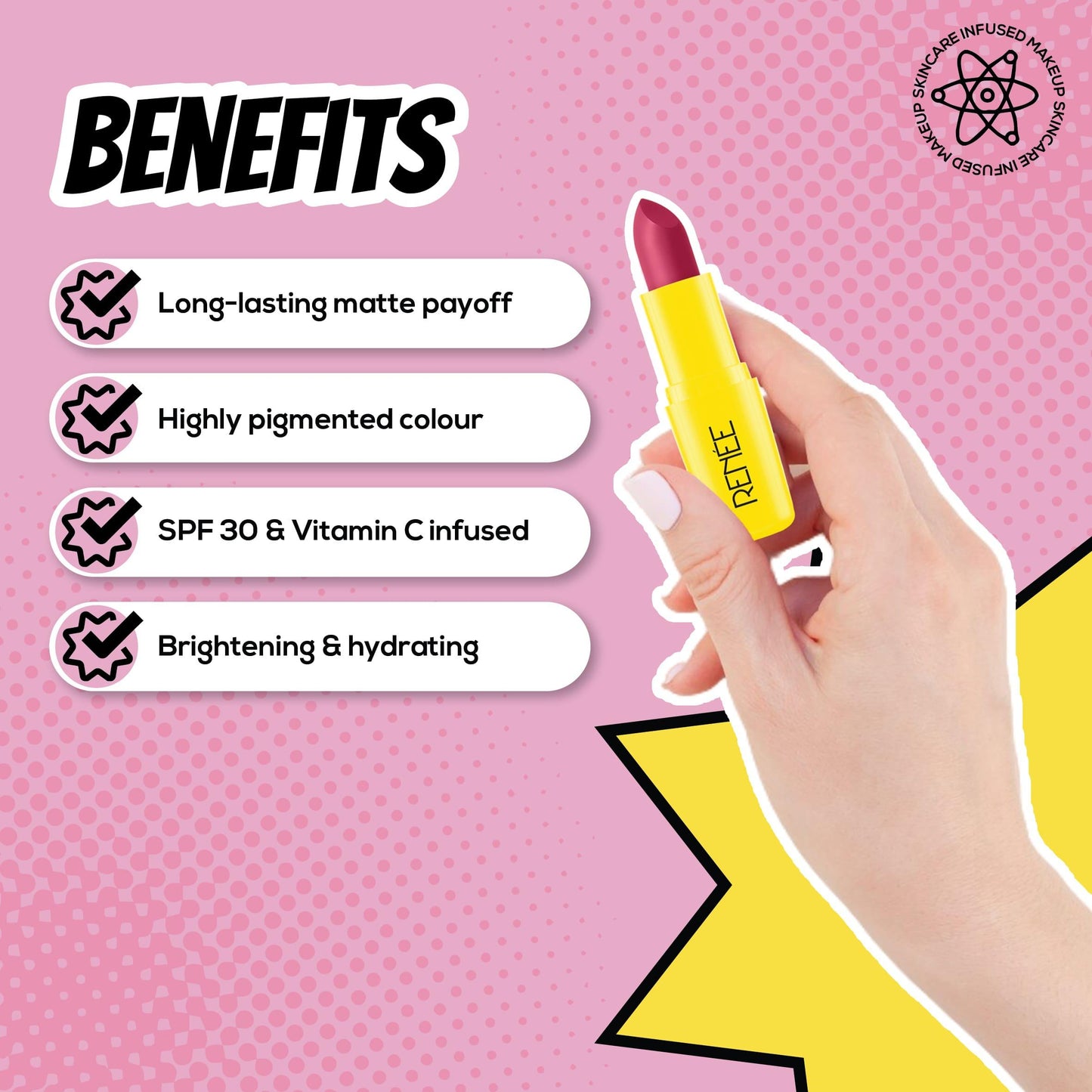 RENEE Everyday Matte Lipstick, 3 g