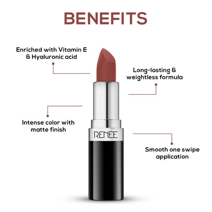RENEE Stunner Matte Lipstick, 4 g
