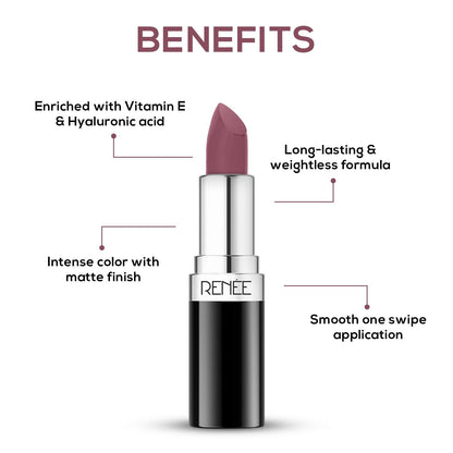RENEE Stunner Matte Lipstick, 4 g