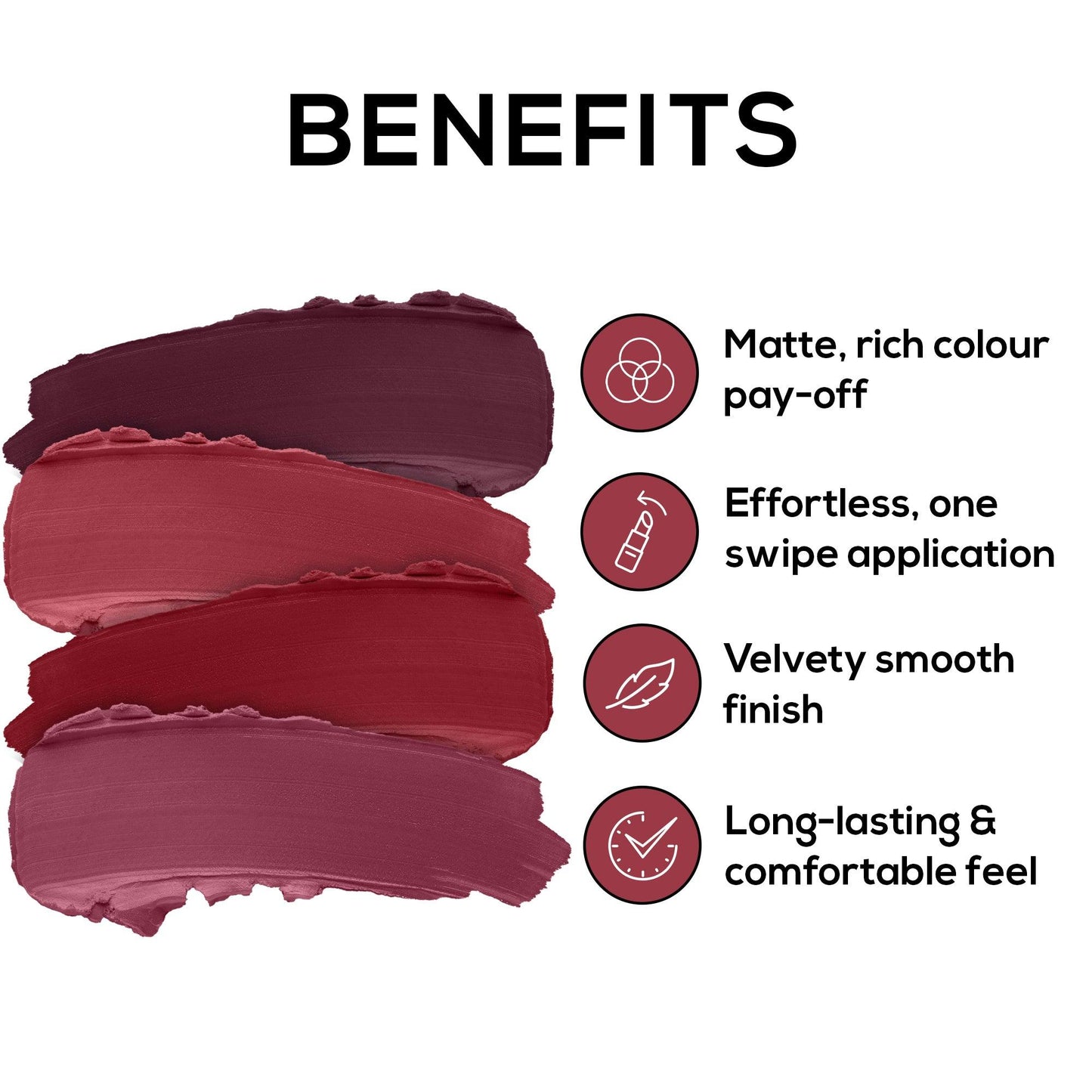 RENEE Very Matte Lipsticks - Long Lasting Weightless Velvety Formula