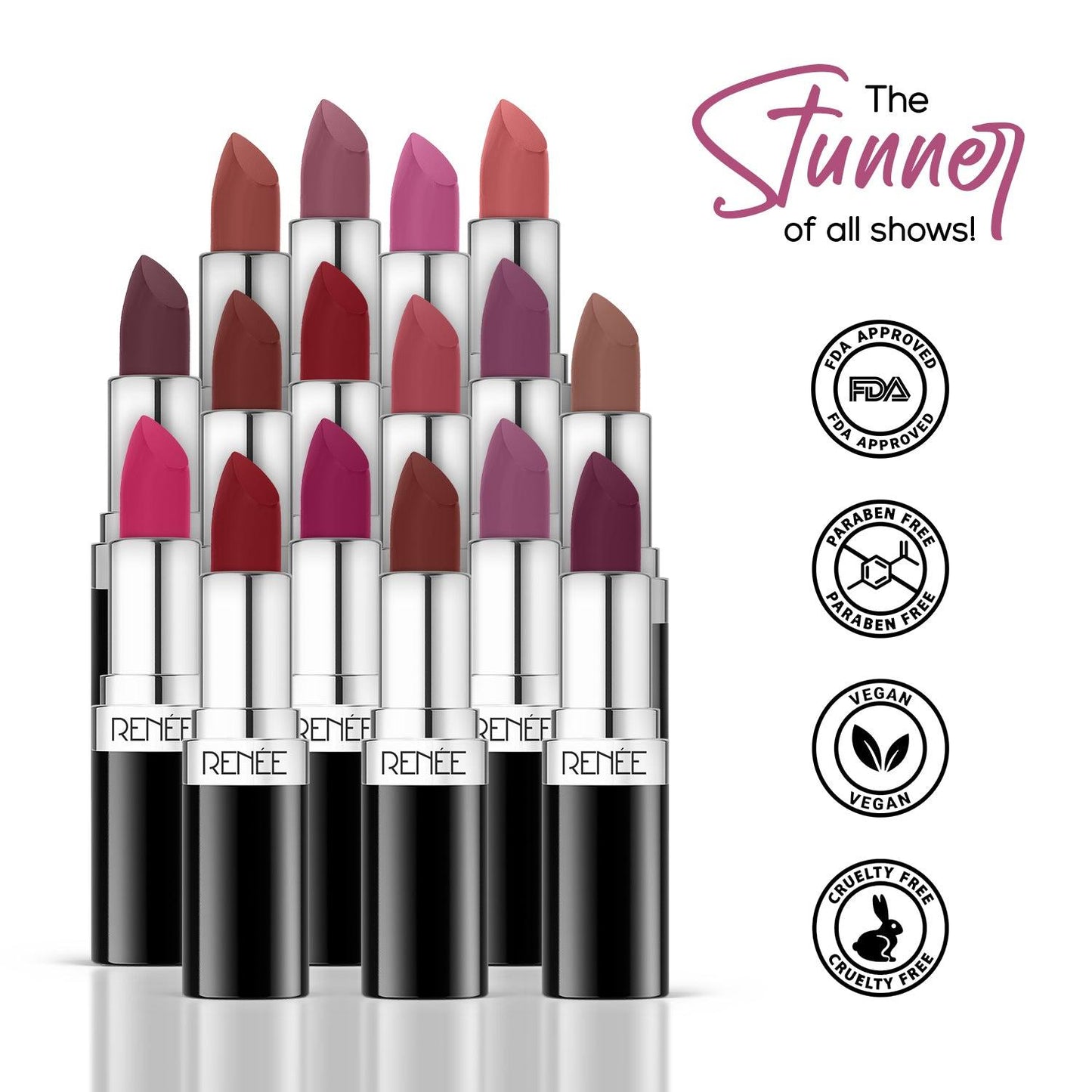 RENEE Stunner Matte Lipstick, 4 g
