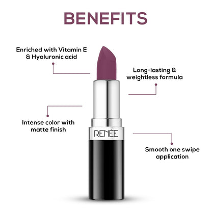 RENEE Stunner Matte Lipstick, 4 g