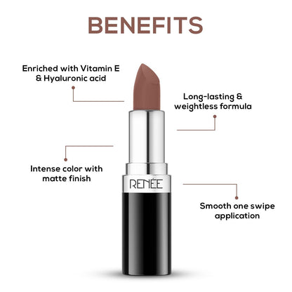RENEE Stunner Matte Lipstick, 4 g