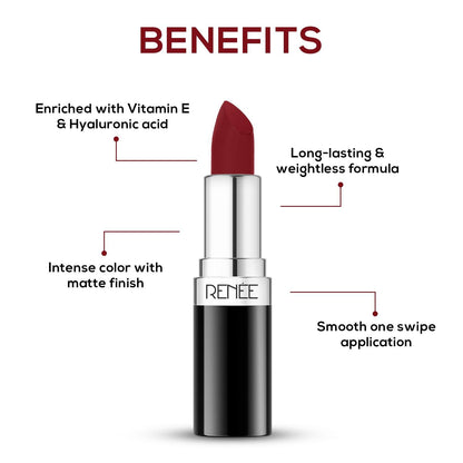 RENEE Stunner Matte Lipstick, 4 g