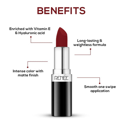 RENEE Stunner Matte Lipstick, 4 g
