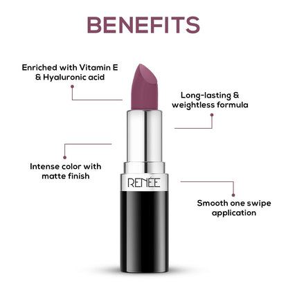 RENEE Stunner Matte Lipstick, 4 g