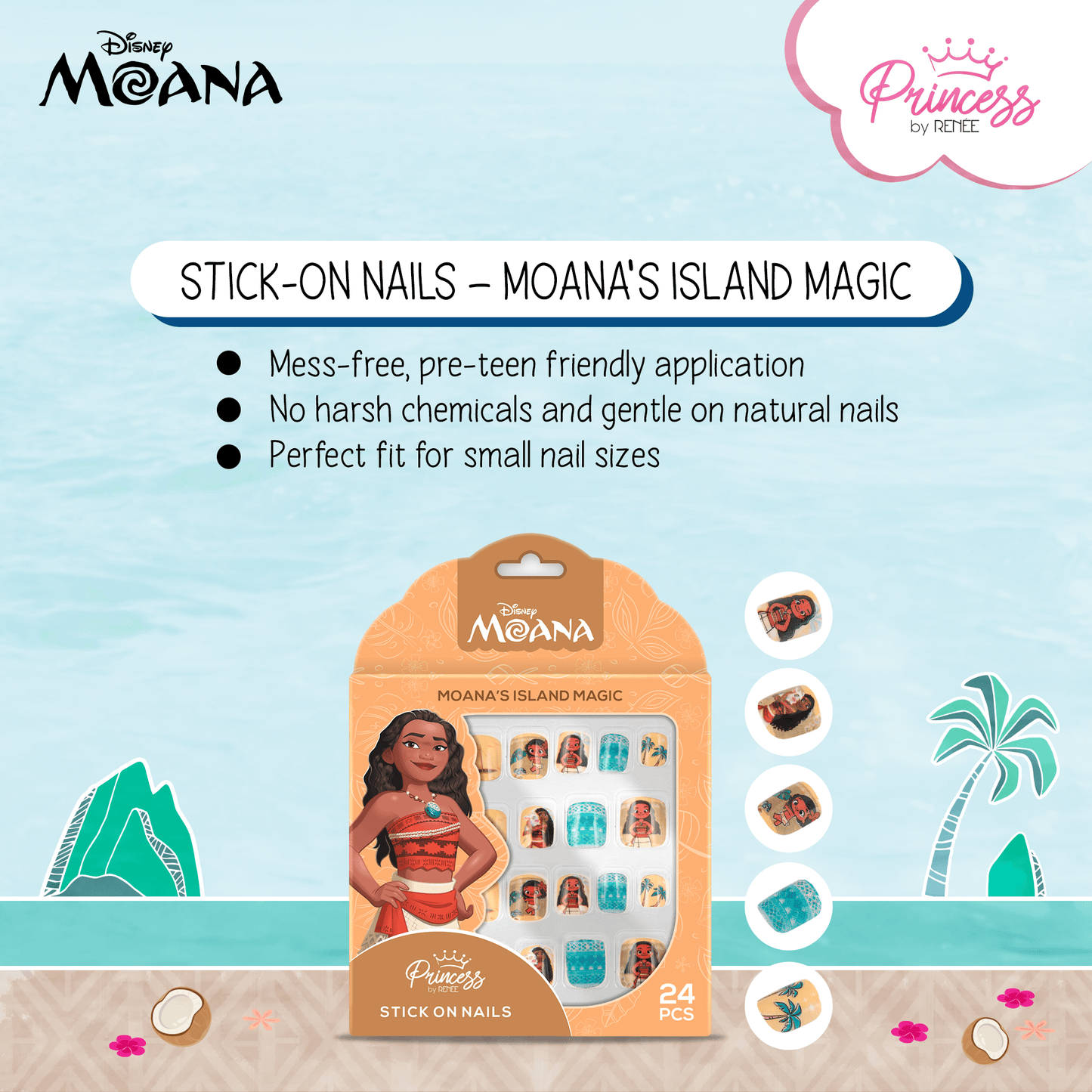 Moana’s Summer Care Paradise Gift Set For Preteens by Princess by RENEE