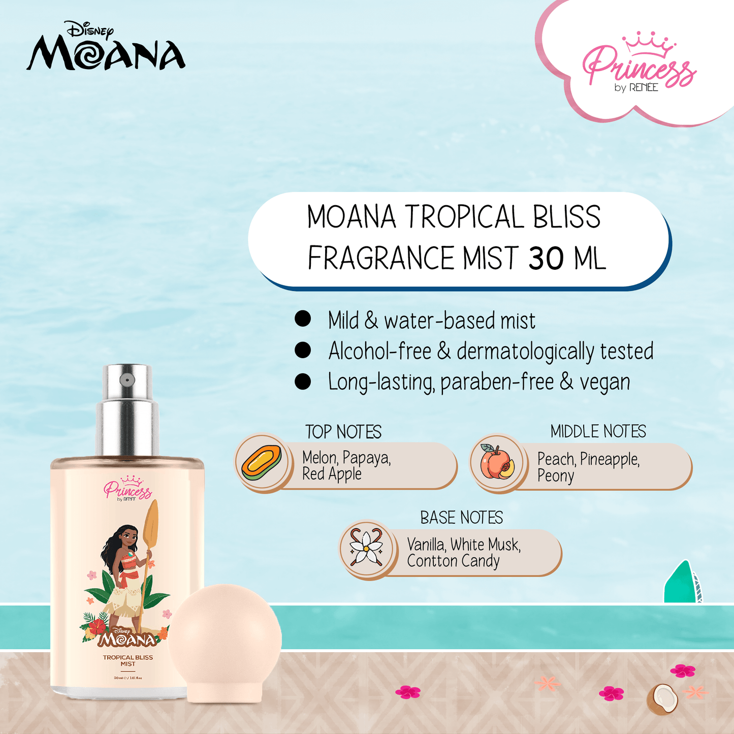 Moana’s Summer Care Paradise Gift Set For Preteens by Princess by RENEE