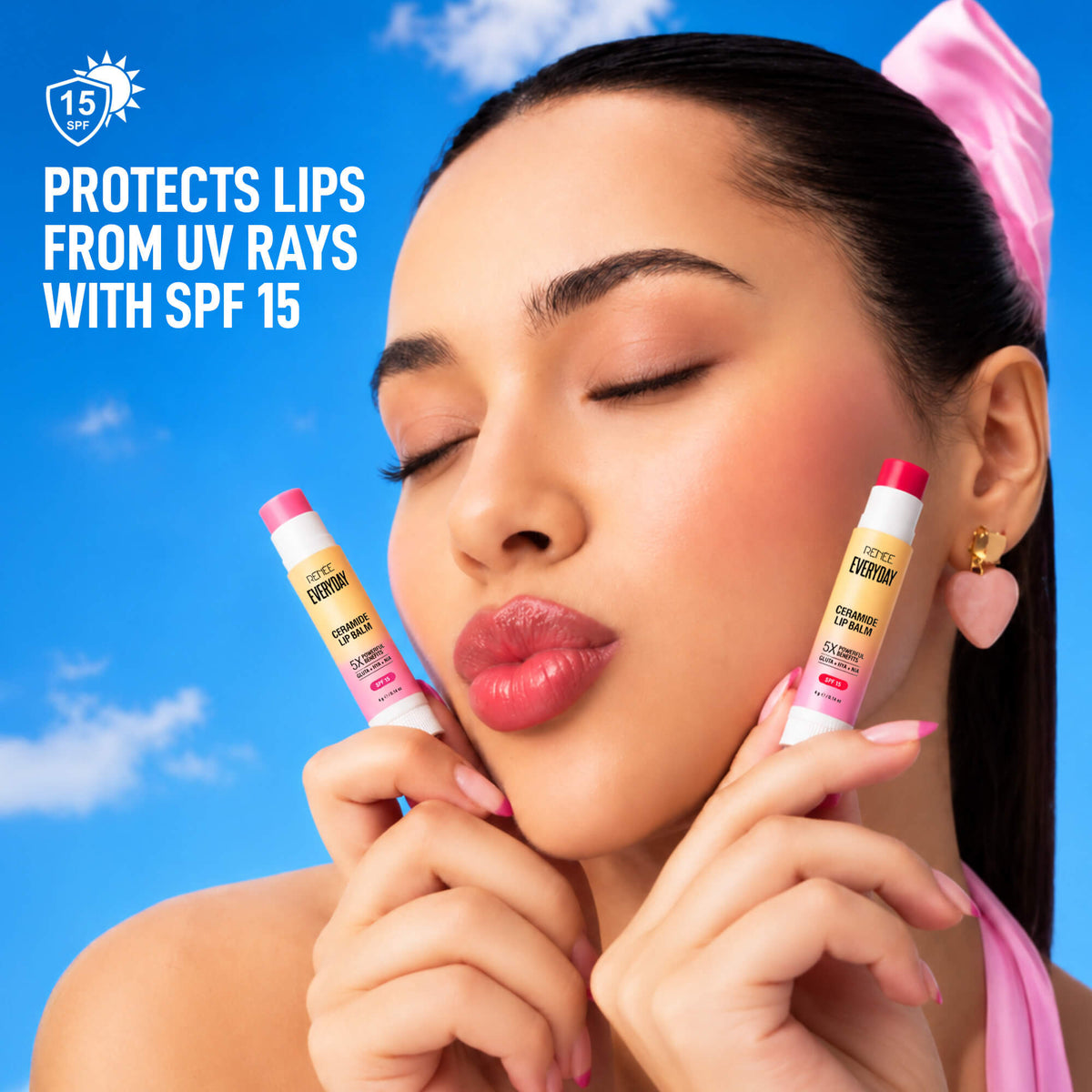 RENEE Everyday Ceramide Moisturizing Lip Balm For Dry Lips With SPF 15