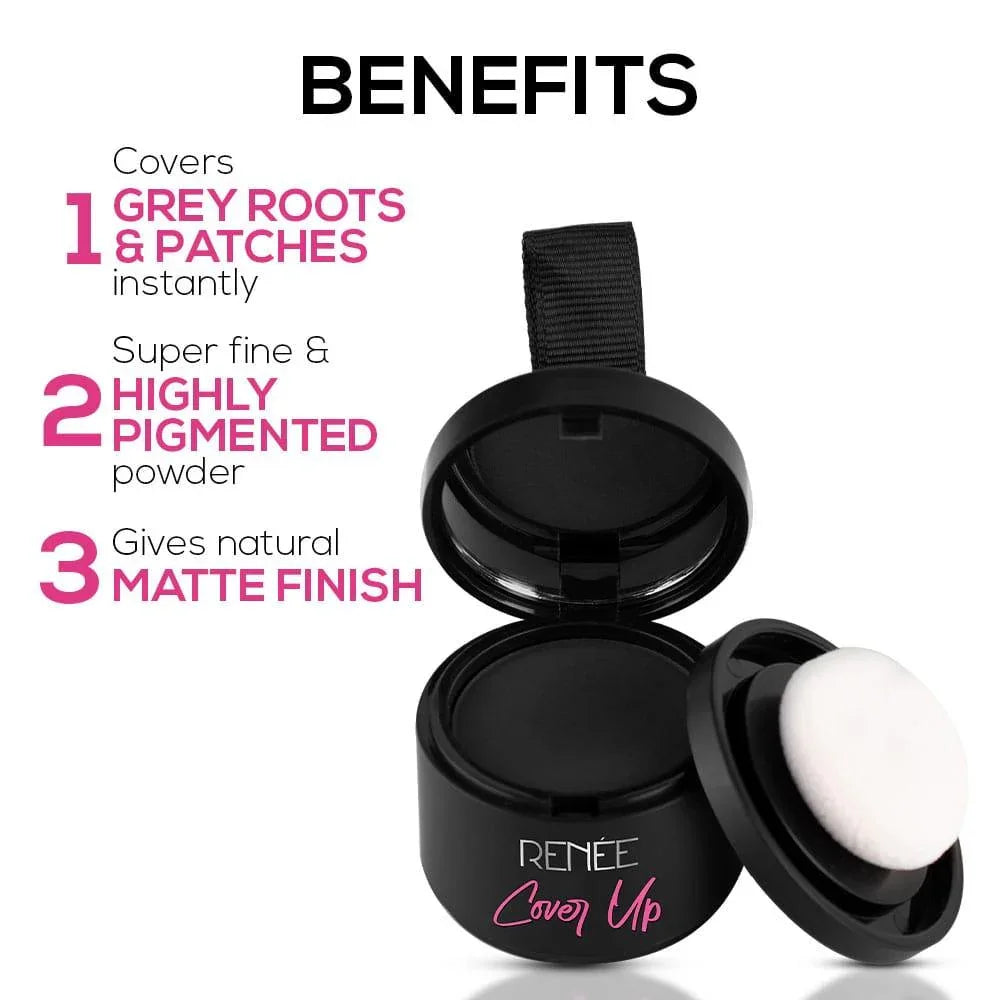 RENEE Midnight Kohl Kajal & Cover Up Hair Powder Combo