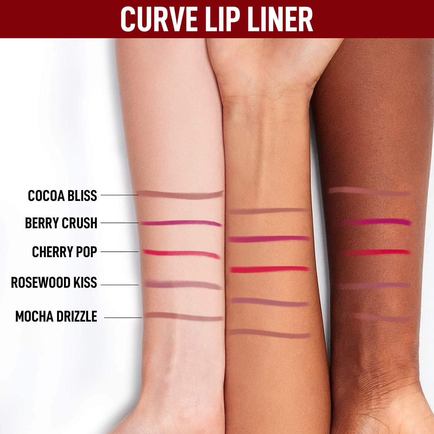 RENEE Curve Matte Lip Liner & Stay With Me Matte Liquid Lipstick Set