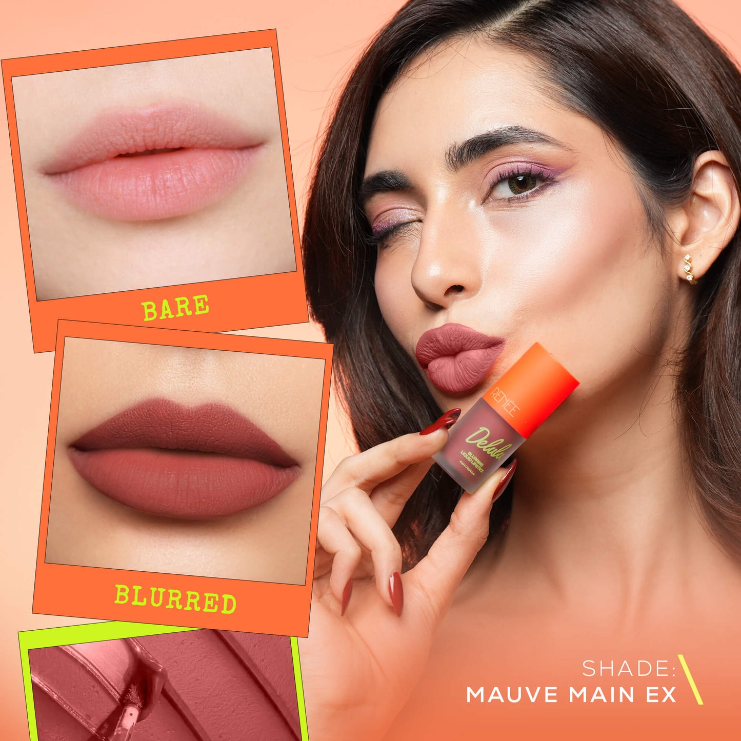 RENEE Delulu Blurring Matte Liquid Lipstick, 4ml