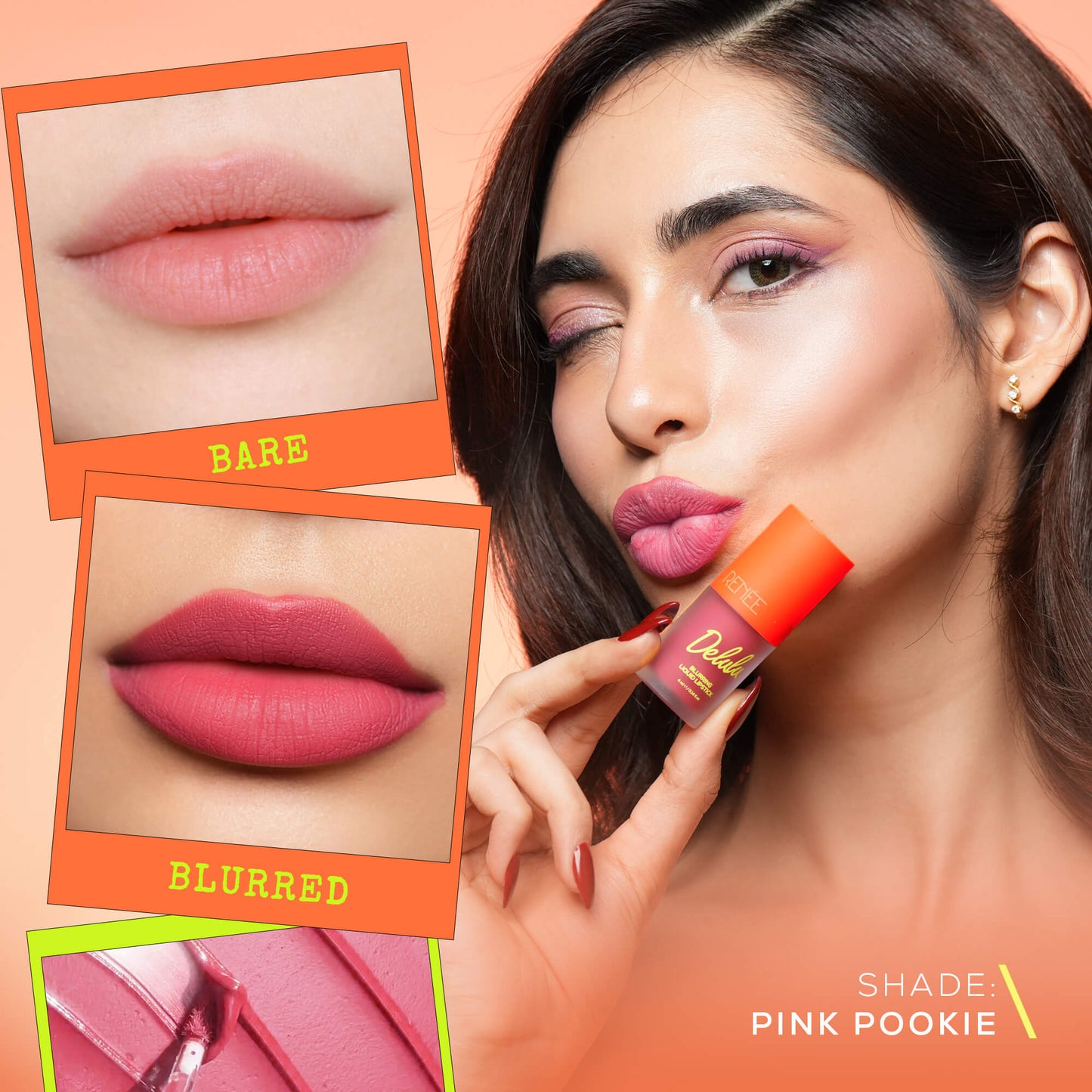 RENEE Delulu Blurring Matte Liquid Lipstick, 4ml