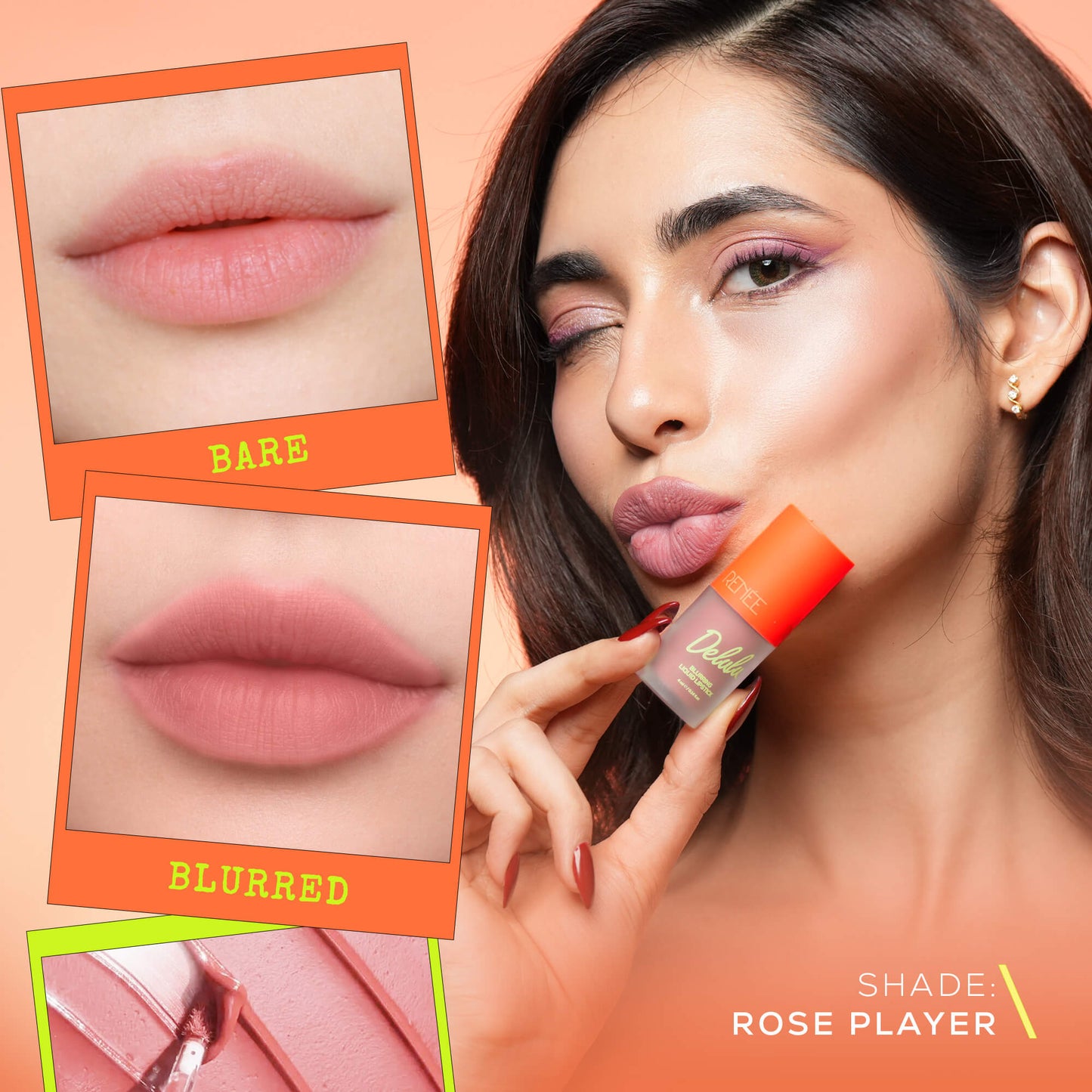 RENEE Delulu Blurring Matte Liquid Lipstick, 4ml