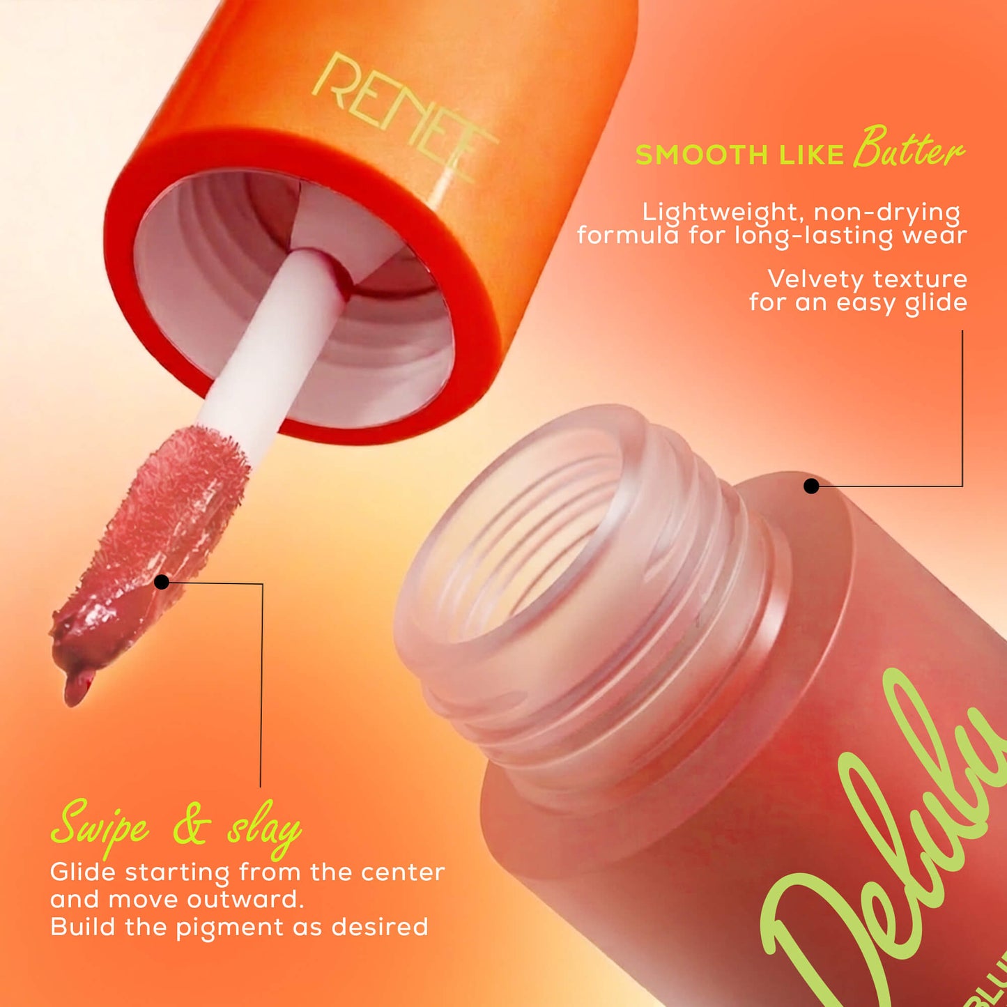 RENEE Delulu Blurring Matte Liquid Lipstick, 4ml