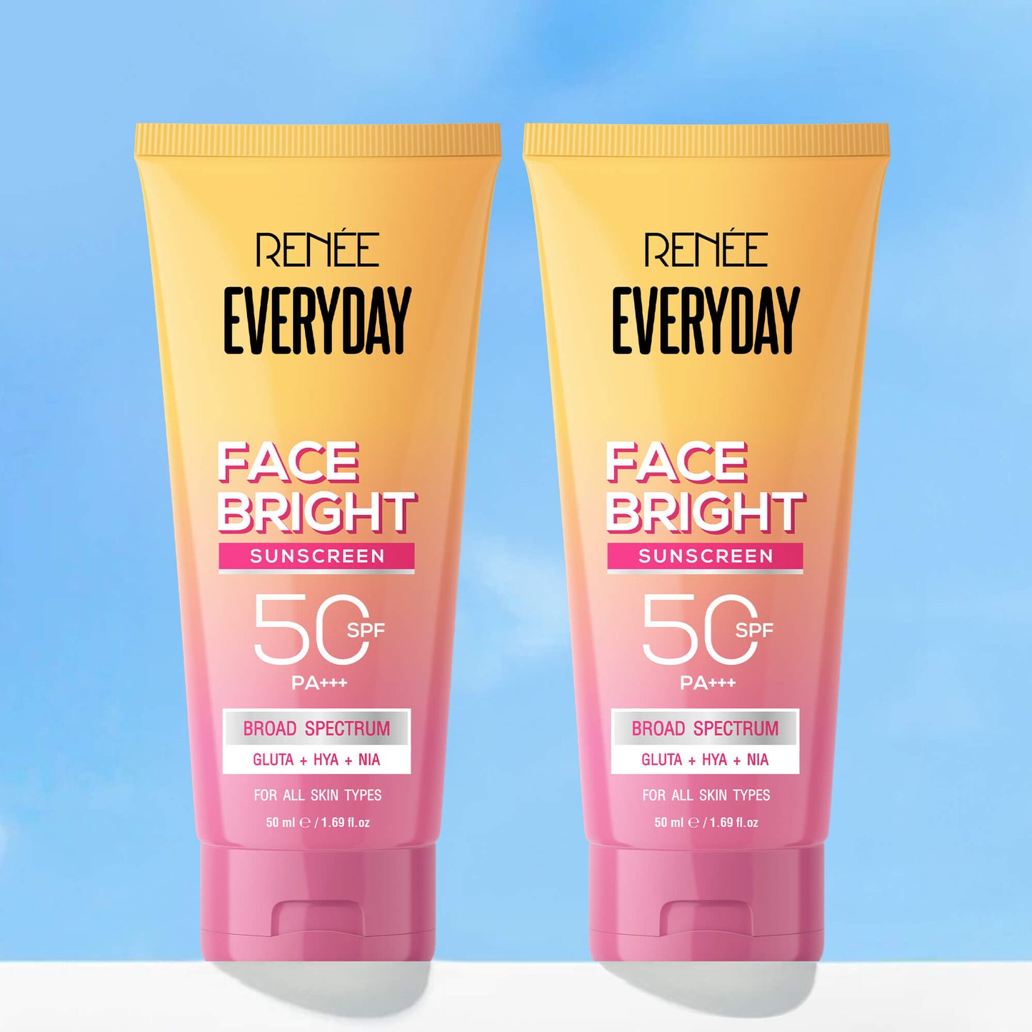 RENEE Everyday Face Bright Brightening Sunscreen With Niacinamide | In-Vivo Tested SPF 50 PA+++, 50ml