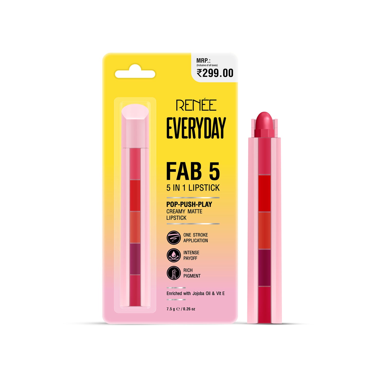 RENEE Everyday Fab 5 5-in-1 Matte Lipstick