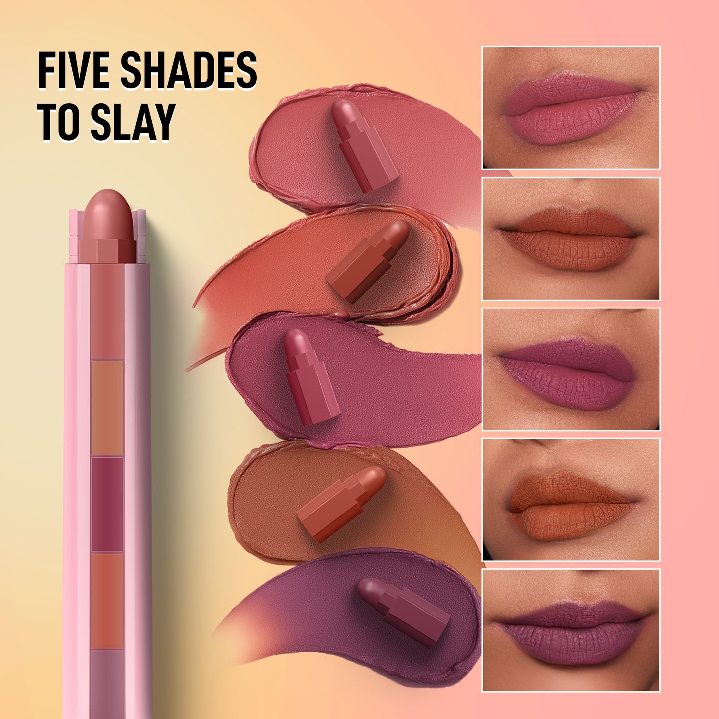 RENEE Everyday Fab 5 5-in-1 Matte Lipstick