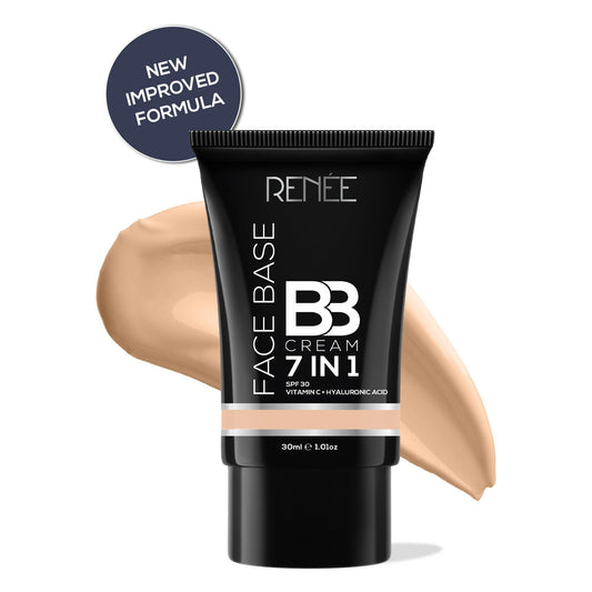 RENEE Face Base 7 in 1 BB Cream with SPF 30, Hyaluronic Acid & Vitamin C, 30 ml
