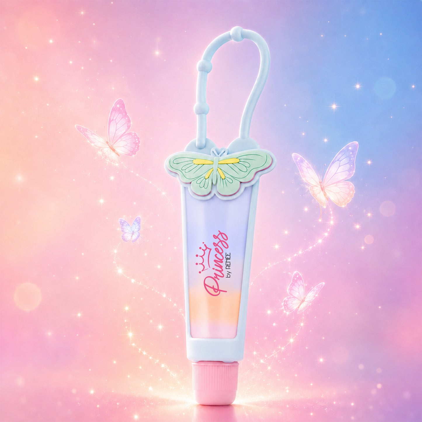 Five Layer Shiny Lip Gloss With Keychain For Kids & Preteens by Princess by RENEE