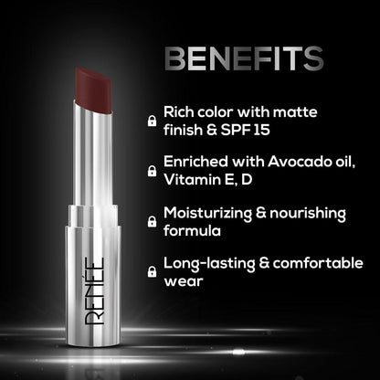 RENEE Matte Lock Lipstick, 3.5g