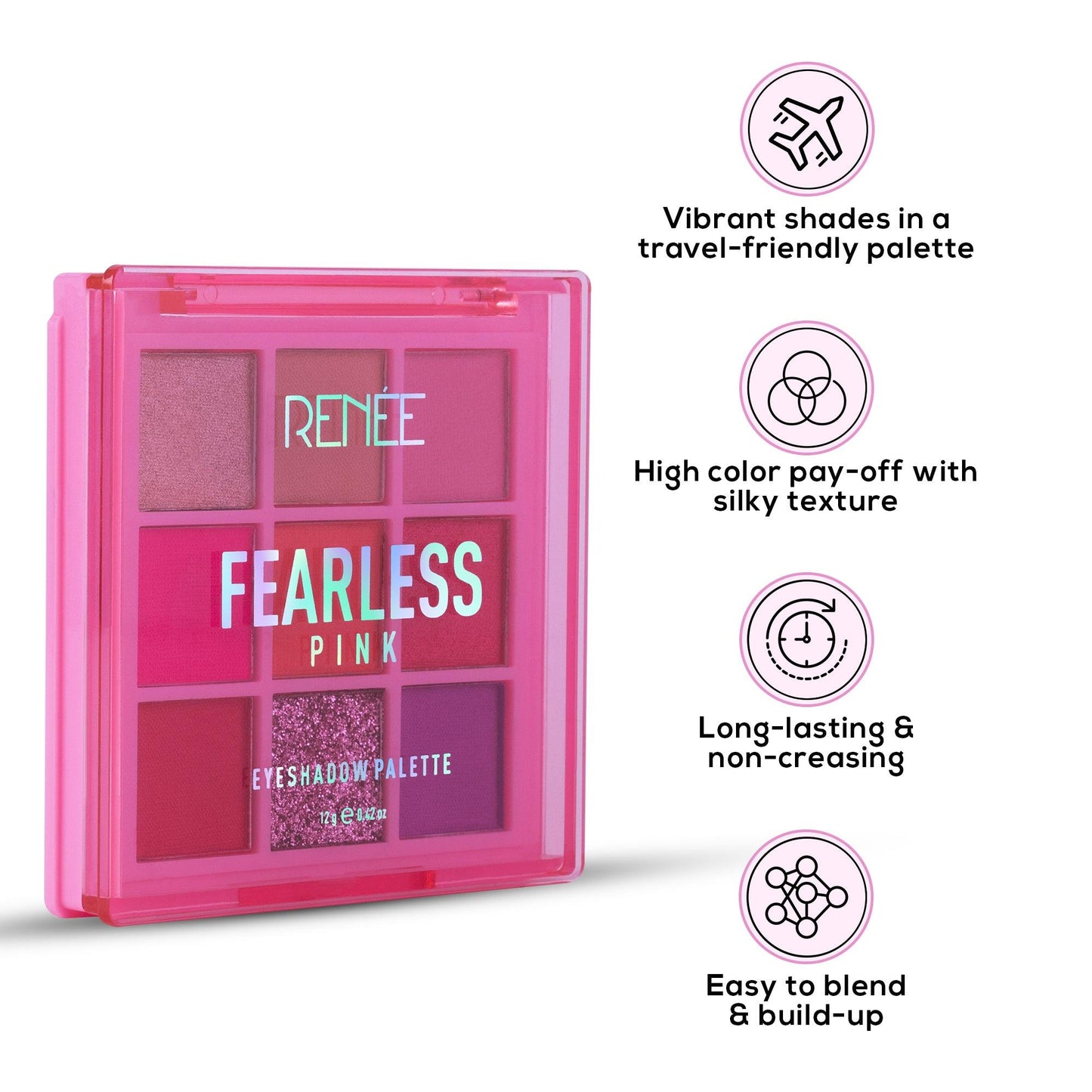 RENEE Fearless Eyeshadow Palette, 12 g