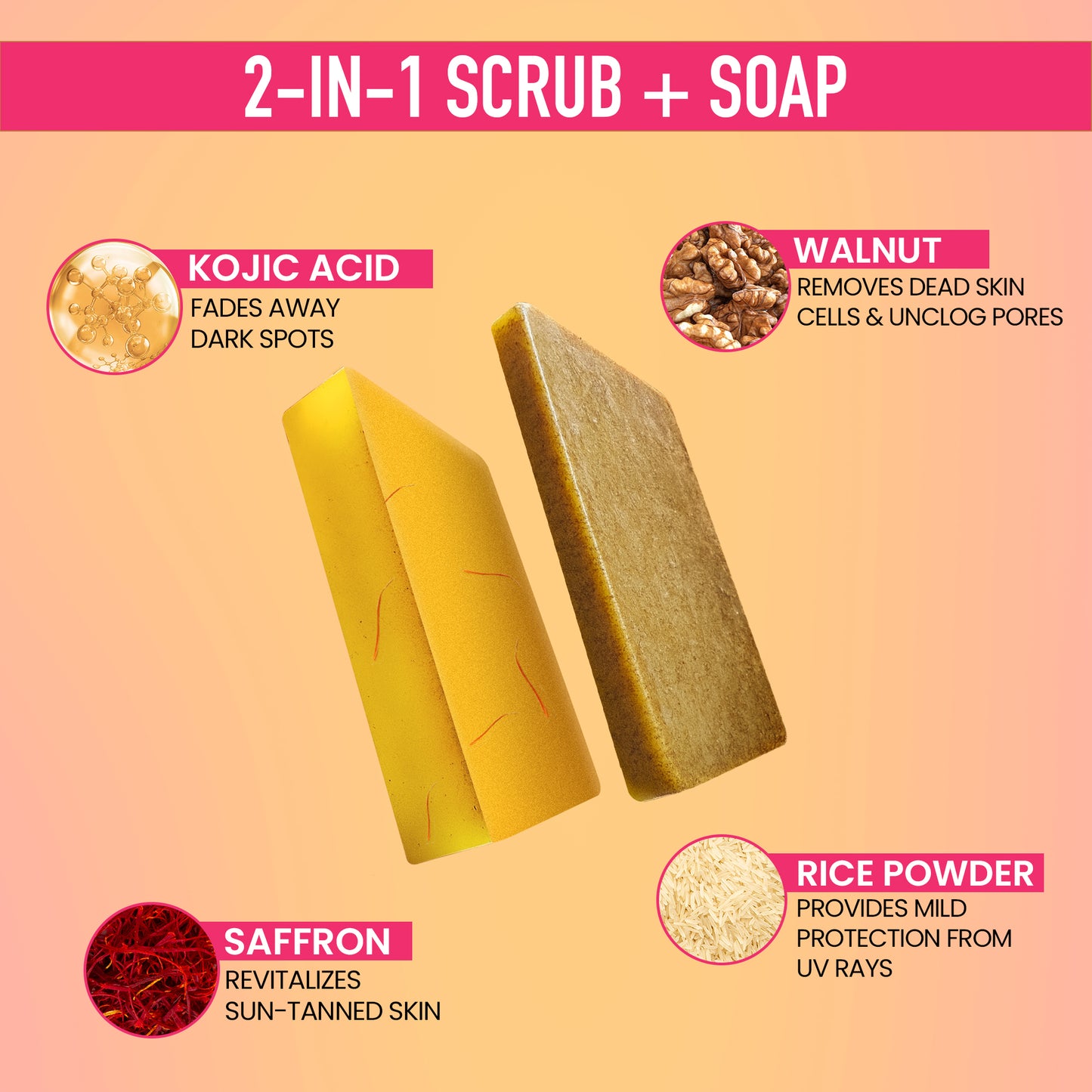 Go Bright 3-in-1 Skincare Set – Facewash, Scrub Soap & Face Cream for Glowing, Even-Toned & Tan-Free Skin