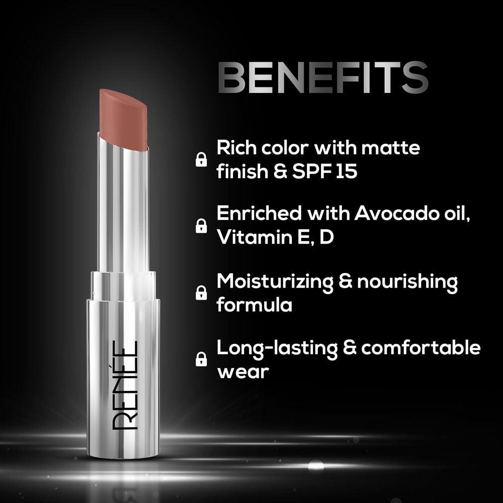 RENEE Matte Lock Lipstick, 3.5g