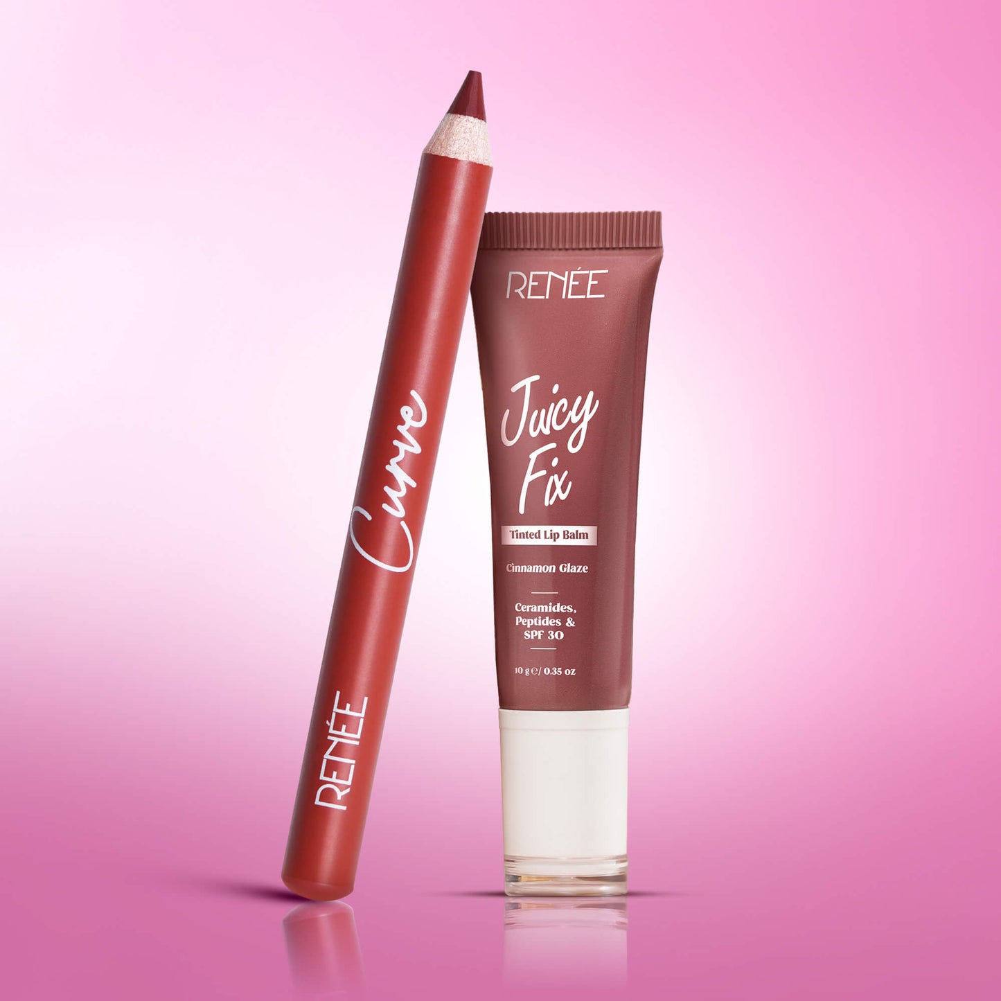 RENEE Curve Matte Lip Liner & Juicy Fix Tinted Lip Balm Set