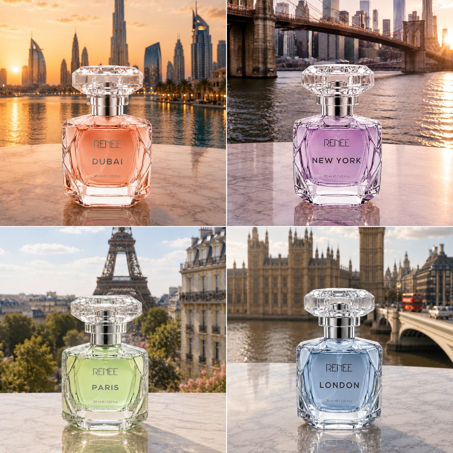 RENEE Luxury Perfume Gift Set Eau De Parfum- Set of 4 Long-Lasting Perfumes For Women