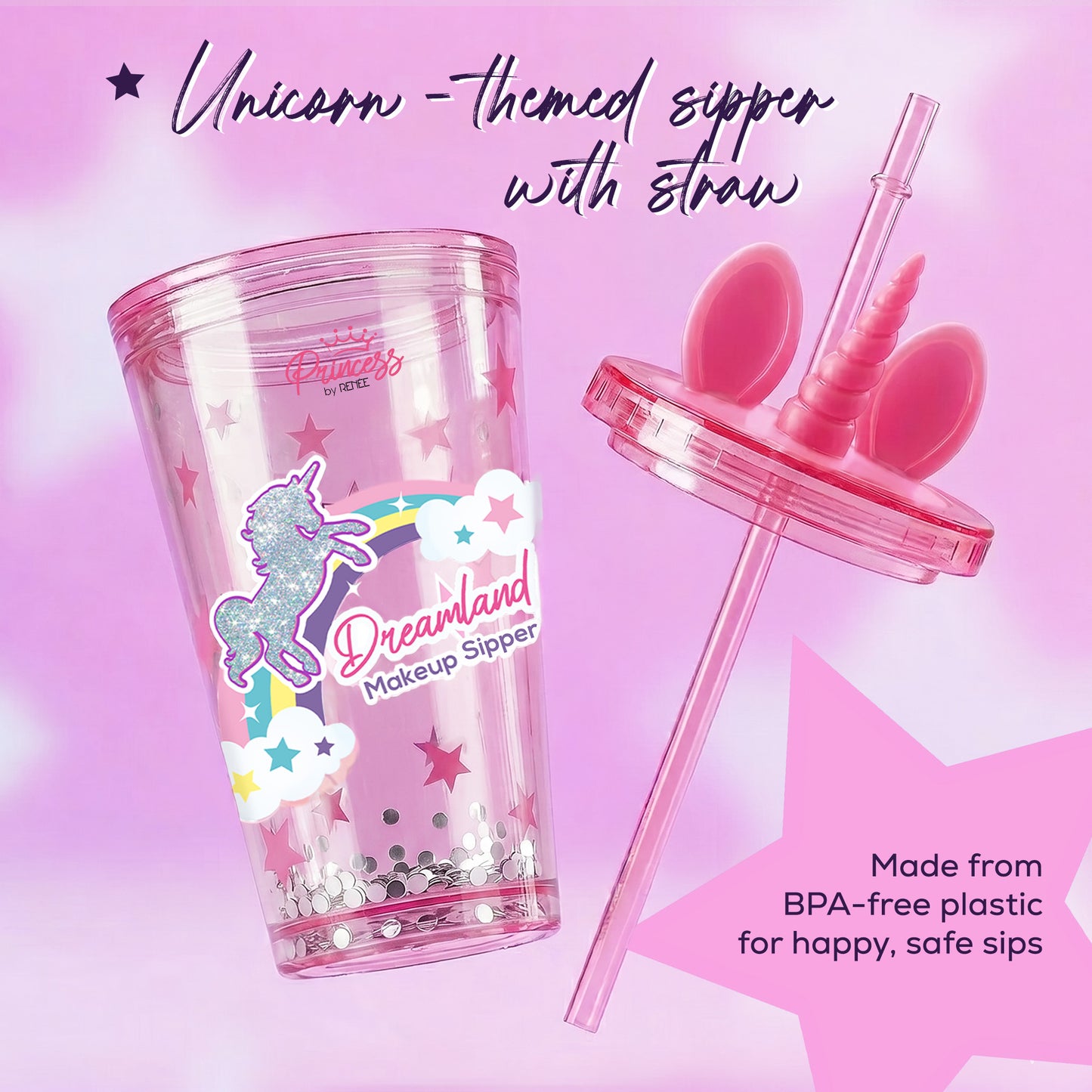 Dreamland Makeup Sipper For Kids & Preteens by Princess By RENEE