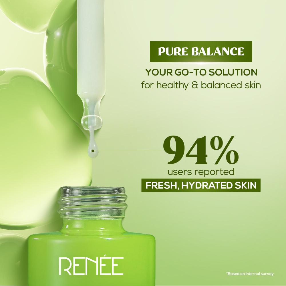 RENEE Matcha Face Serum For Hydration and Glow, 30ml