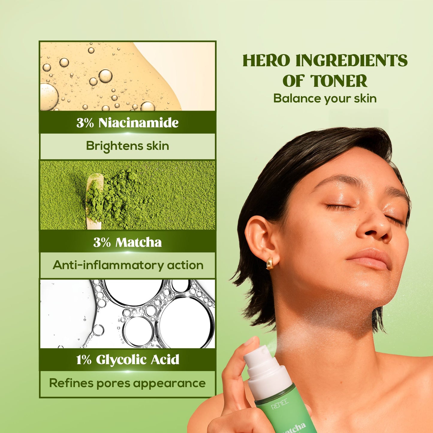 RENEE Matcha Skincare Trio