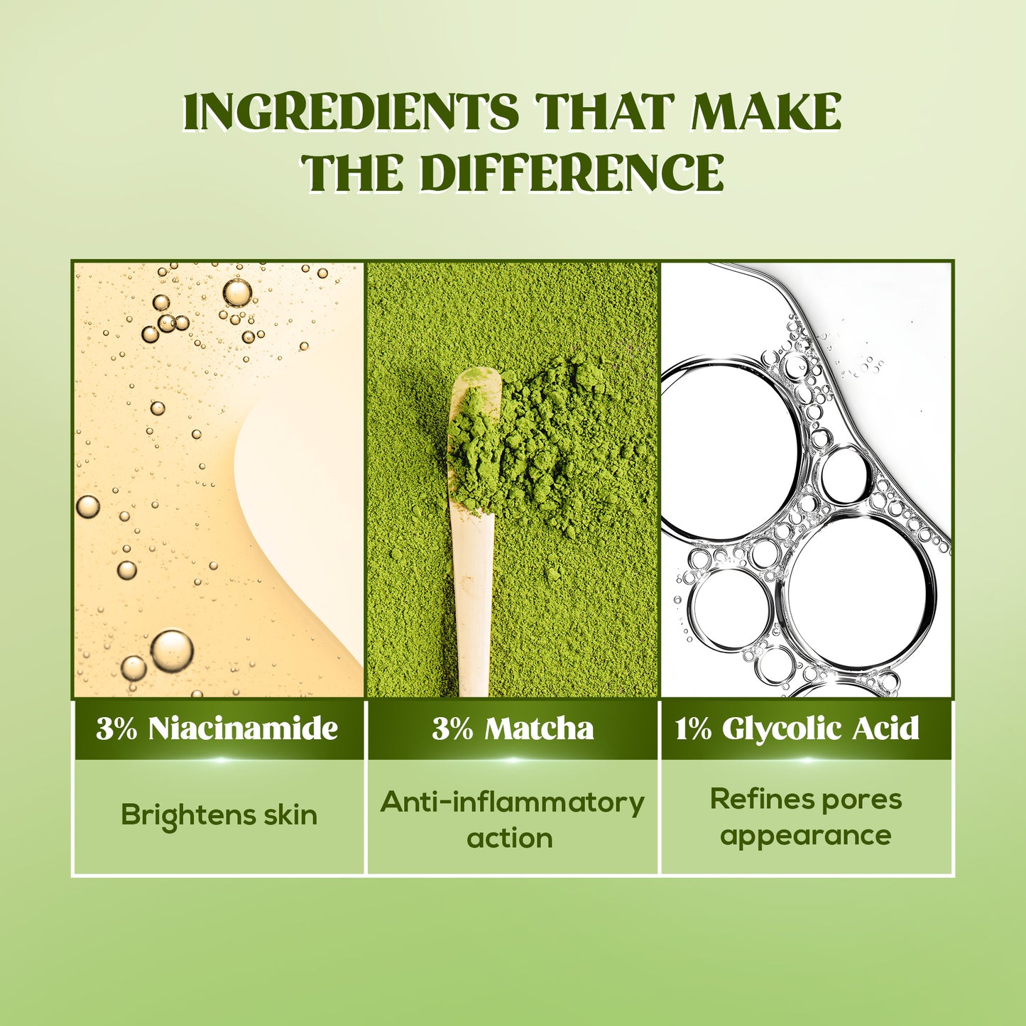 RENEE Matcha Refreshing Face Toner For Bright, Hydrated Skin - 60 ml