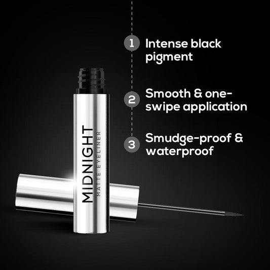 RENEE Midnight Matte Eyeliner, 2.5 ml