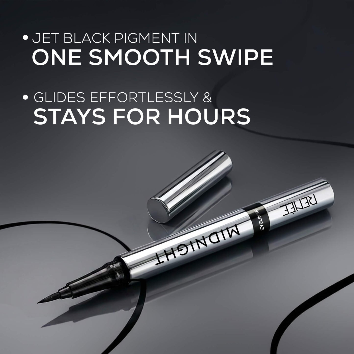 RENEE Midnight Waterproof & Smudge-proof Sketchpen Eyeliner