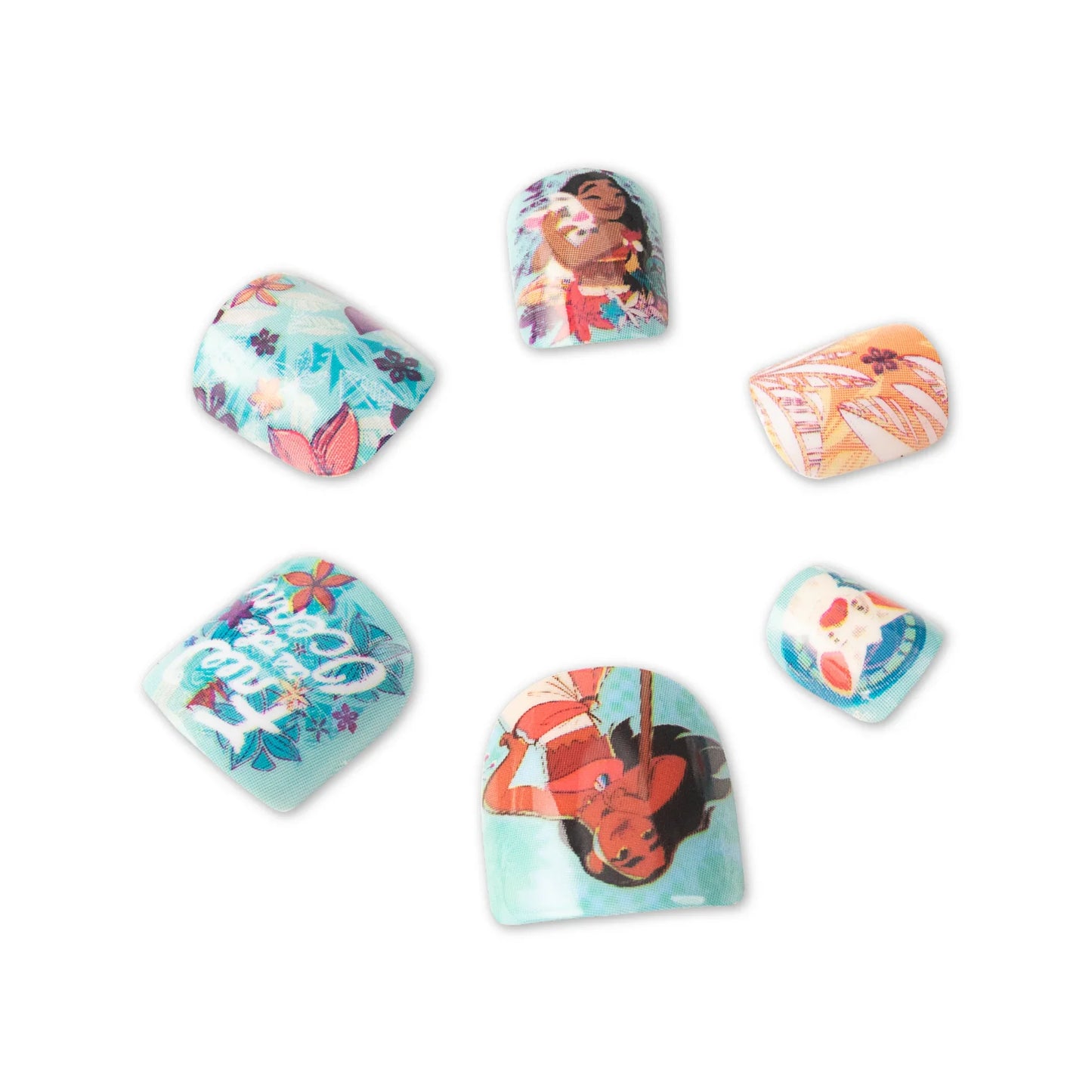 Princess by RENEE Disney Moana’s Stick On Nails, For Preteens, Pack of 24