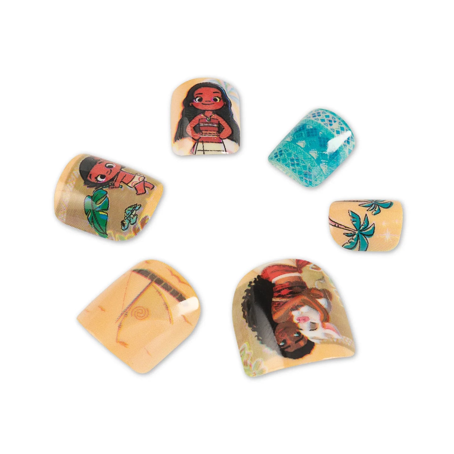 Princess by RENEE Disney Moana’s Stick On Nails, For Preteens, Pack of 24