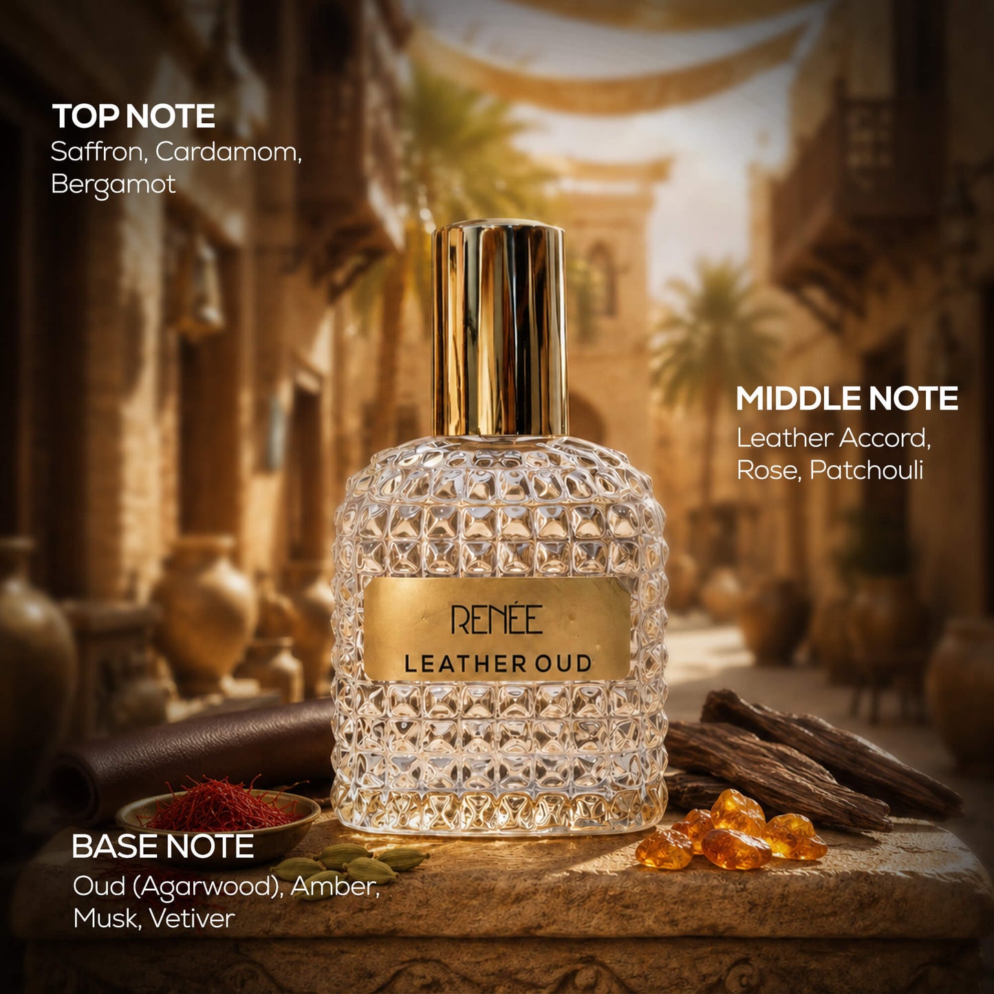 RENEE Oud Rituals Eau De Parfum- Set of 4 Long-Lasting Oud Perfumes For Men & Women