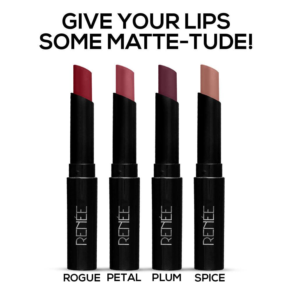 RENEE Very Matte Lipsticks - Long Lasting Weightless Velvety Formula