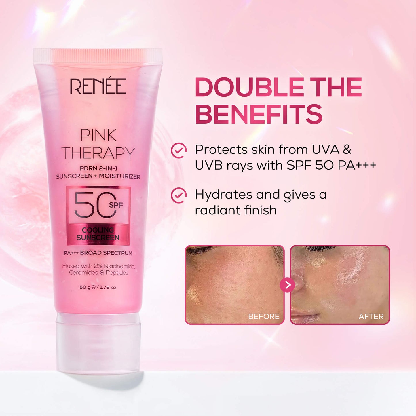 RENEE Pink Therapy Anti-Aging Complete Skincare Set