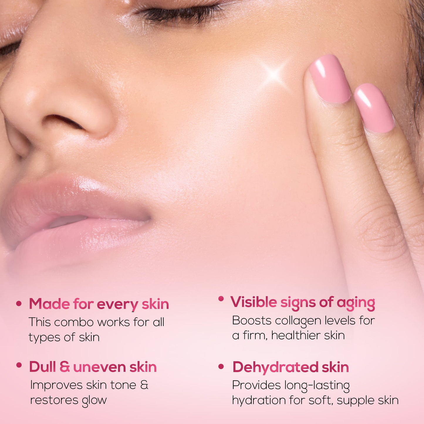 RENEE Pink Therapy Anti-Aging Skincare Combo With Lip Balm