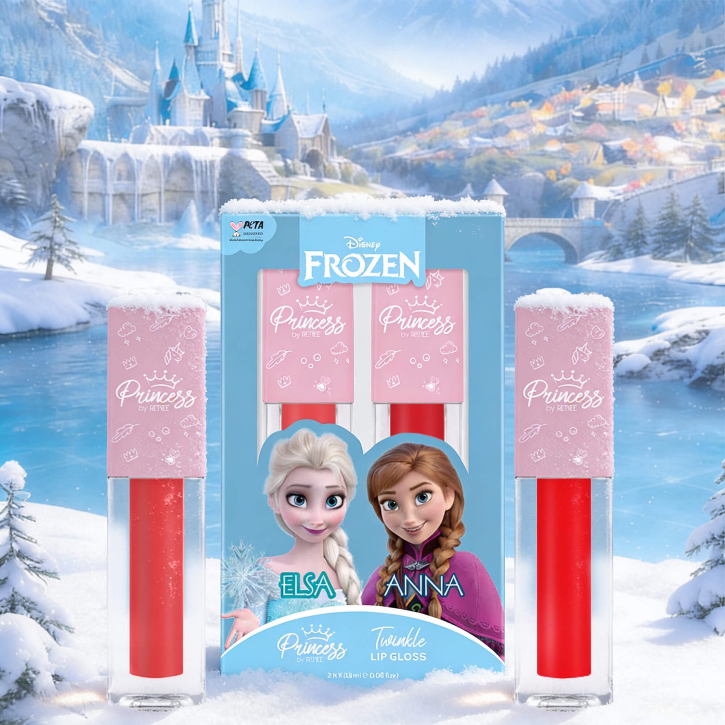 Disney Frozen Twinkle Lip Gloss, Pack of 2 for Kids & Preteens by Princess by RENEE