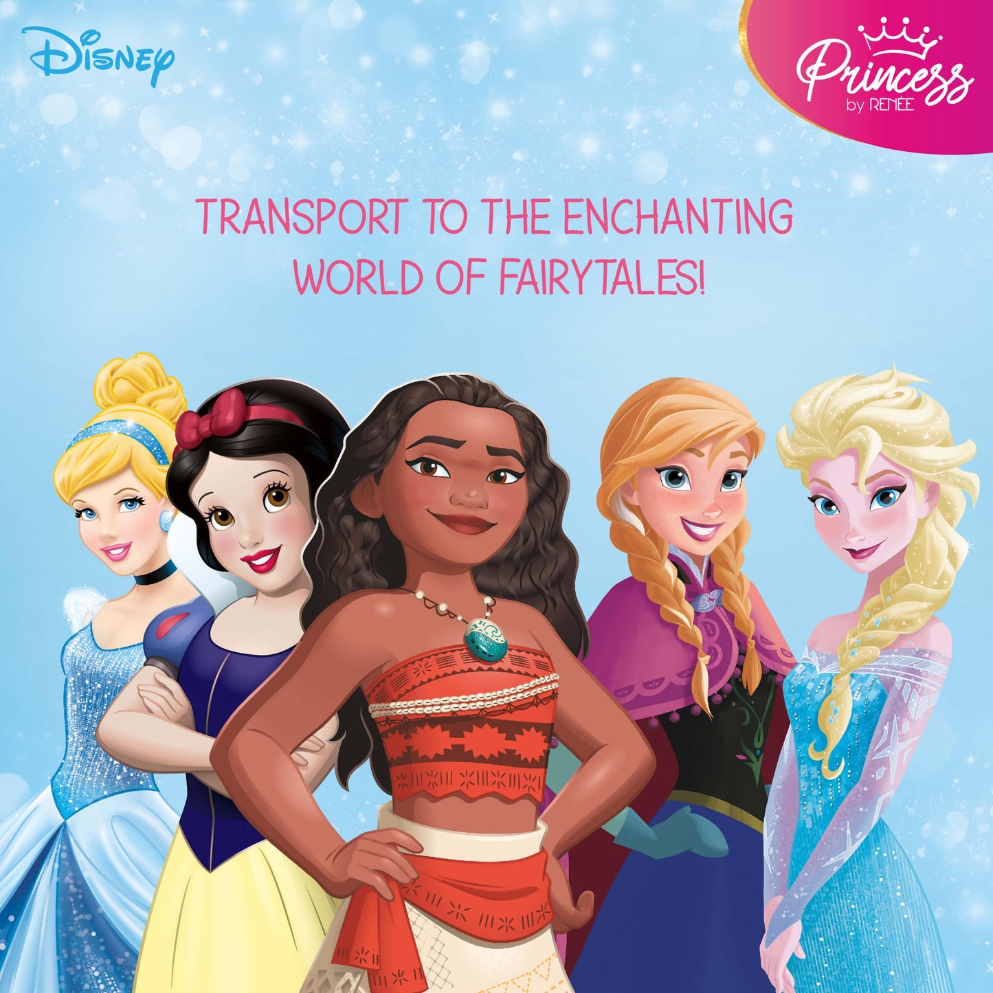 Disney Fairytale Perfume Combo of 5 by Princess by RENEE, 10 ml each