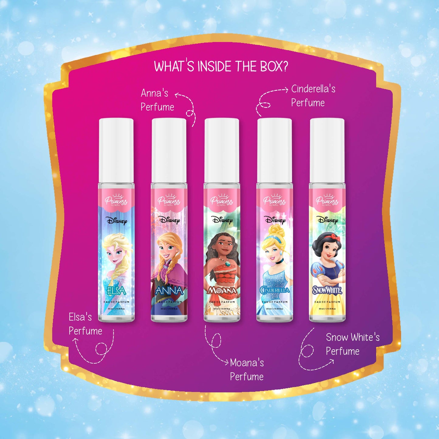 Princess by RENEE Disney Fairytale Perfume Combo 5, 10 ml each