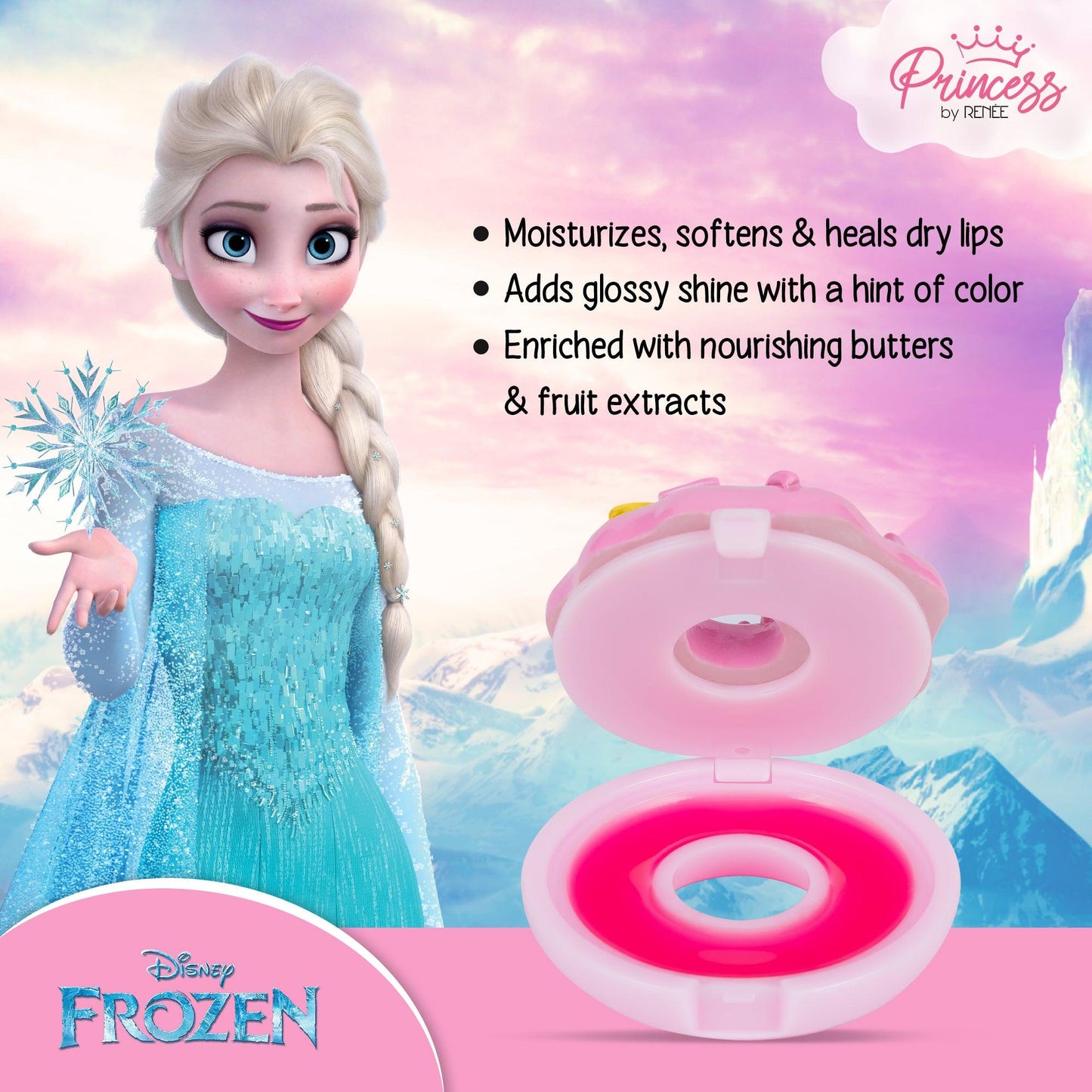 Disney Frozen Princess By RENEE Donut Jelly Lip Balm Elsa 2.8g