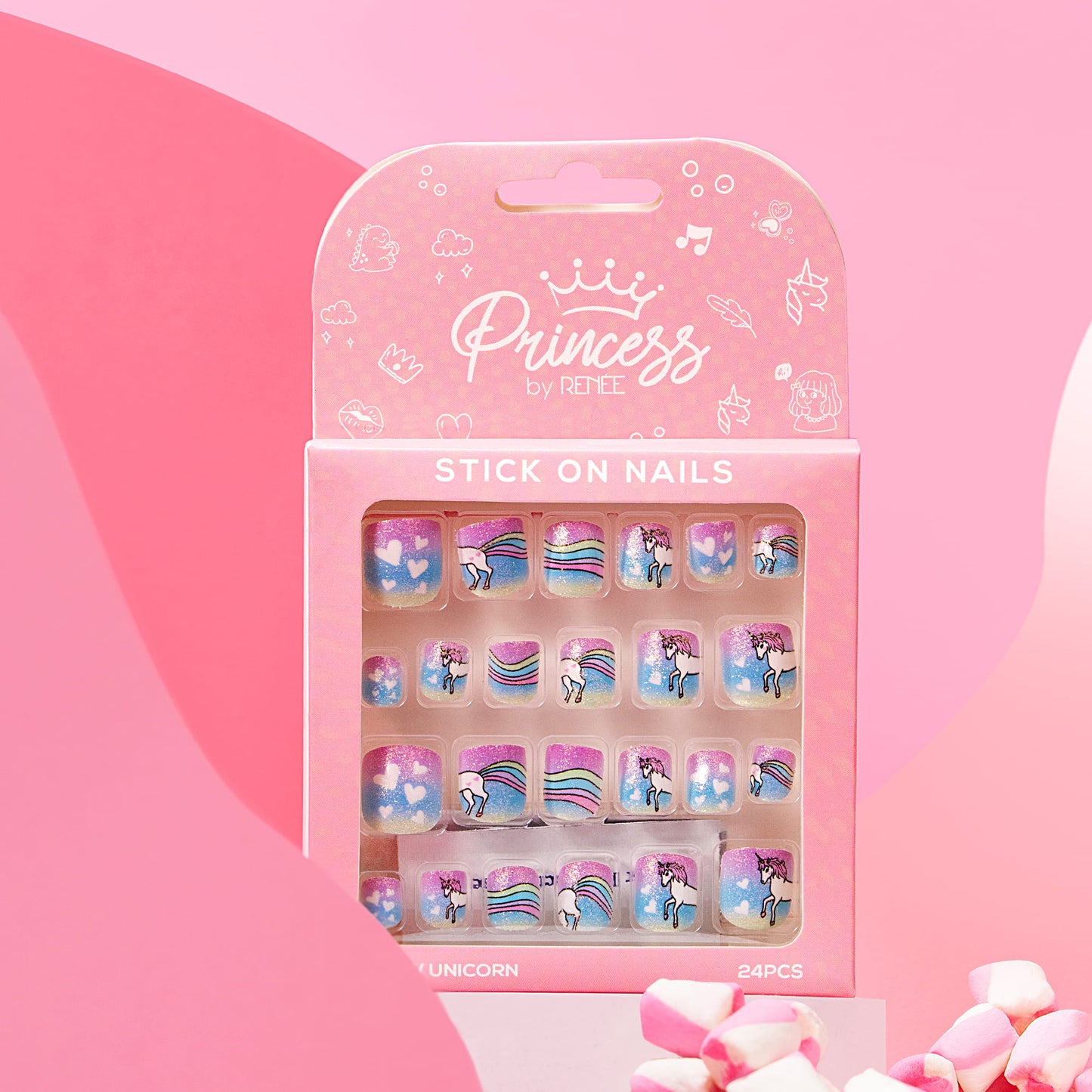 Stick On Nails by Princess by RENEE, Pack of 24